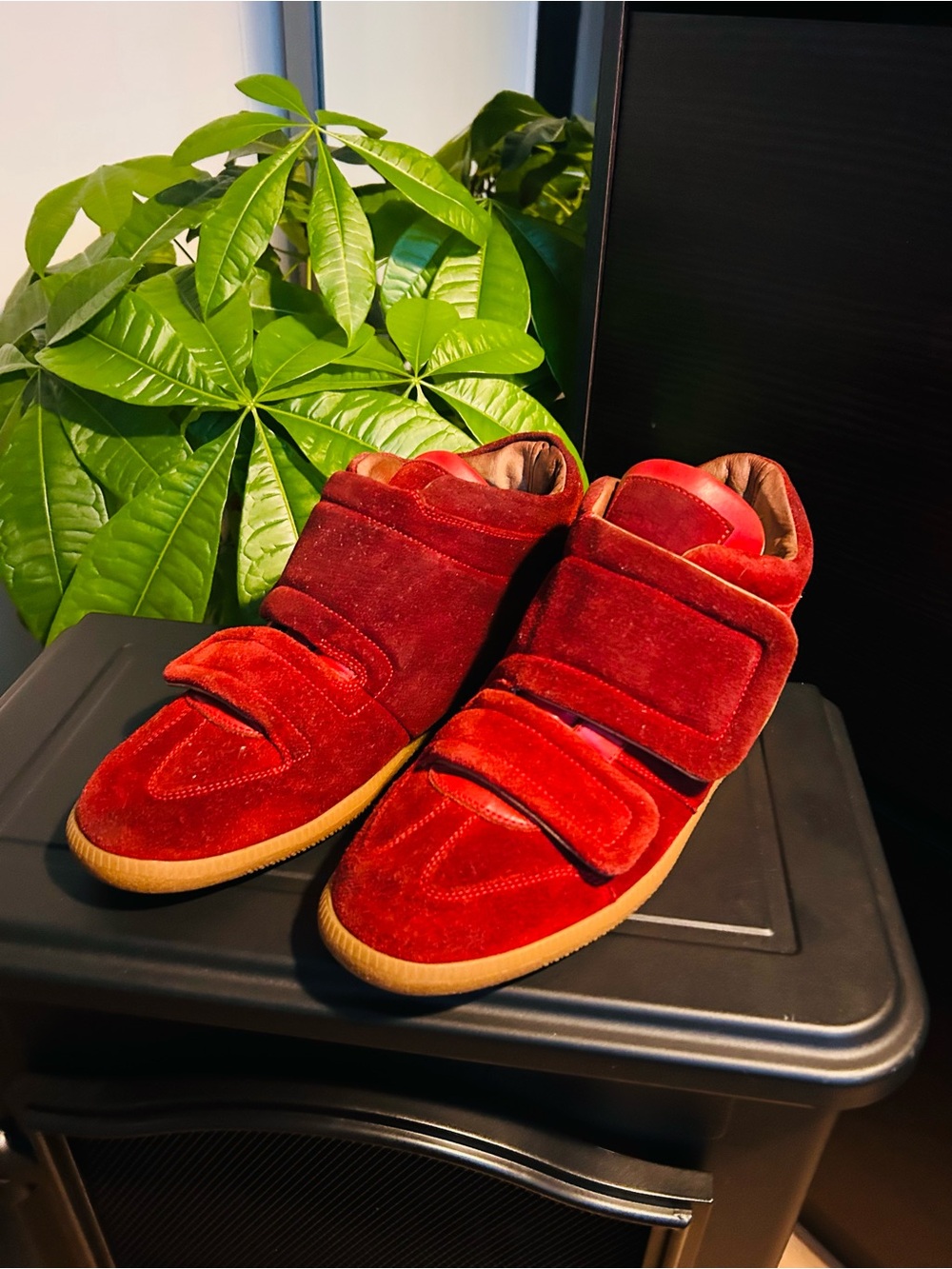 Maison Margiela Future Sneakers Red Suede/Leather Men 10 43 Low Tops Designer